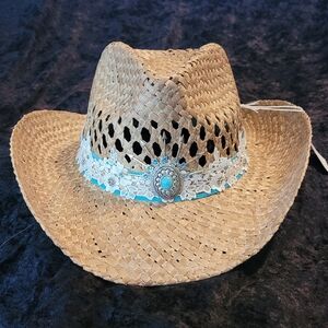 Cowgirl Hat with Turquoise Accent